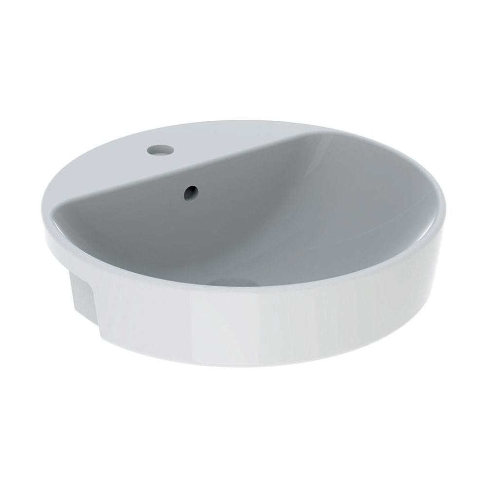 Geberit VariForm Halbeinbauwaschtisch rund Durchmesser 50cm, Hahnloch mittig, Überla... GEBERIT-500782012 4025416690641 (Abb. 2)