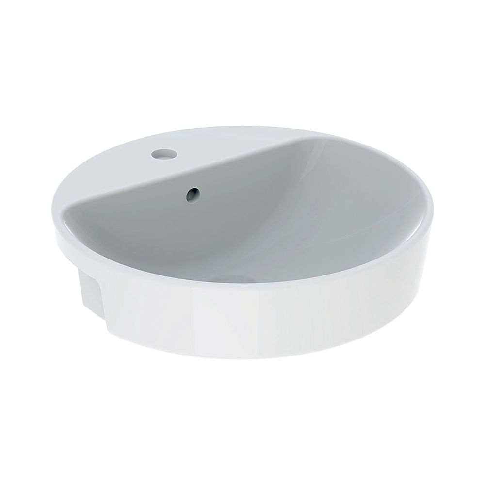 Geberit VariForm Halbeinbauwaschtisch rund Durchmesser 50cm, Hahnloch mittig, Überla... GEBERIT-500782012 4025416690641 (Abb. 1)