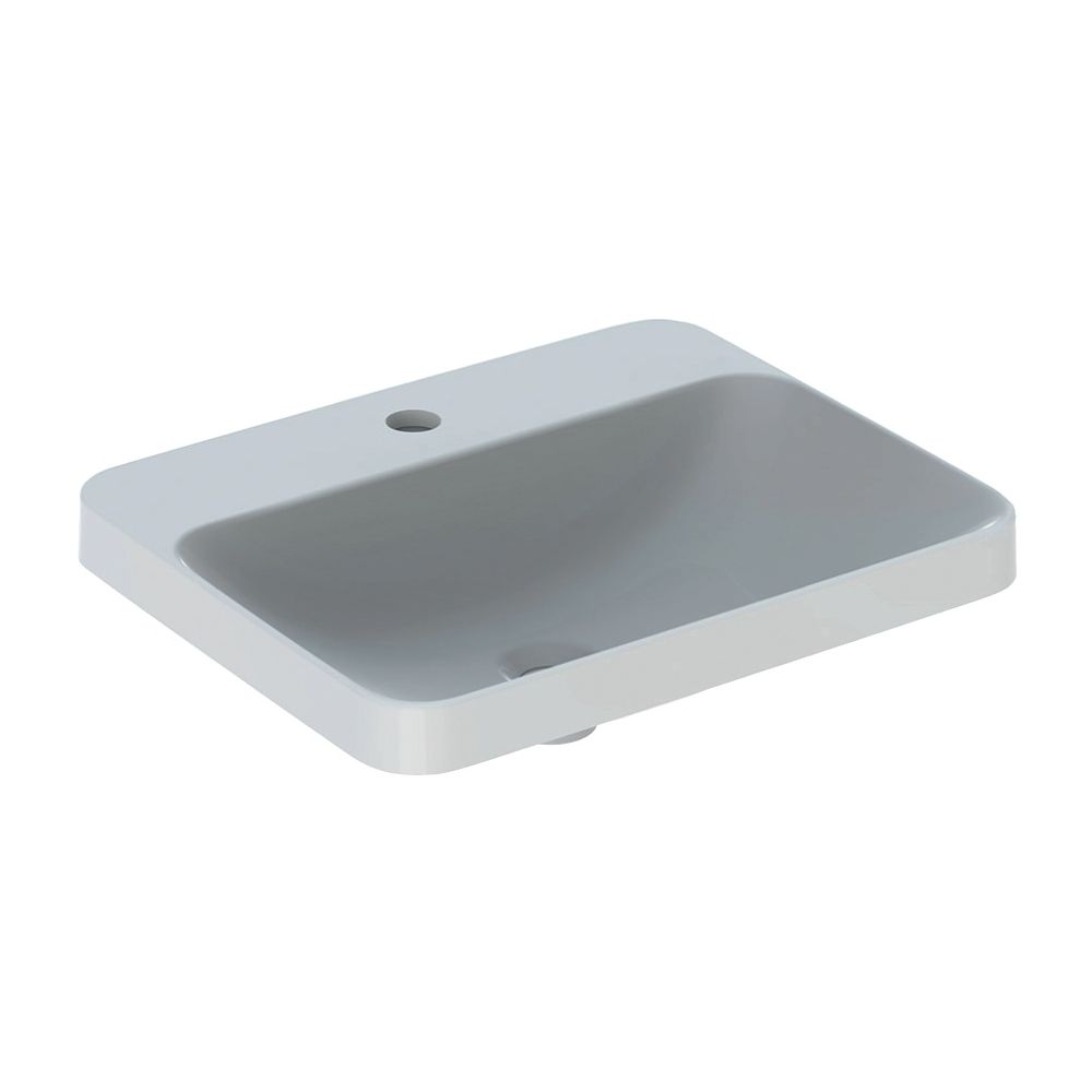 Geberit VariForm Einbauwaschtisch rechteckig, Hahnlochbank, Breite 55cm, Tiefe 45cm,... GEBERIT-500743012 4025416691617 (Abb. 2)