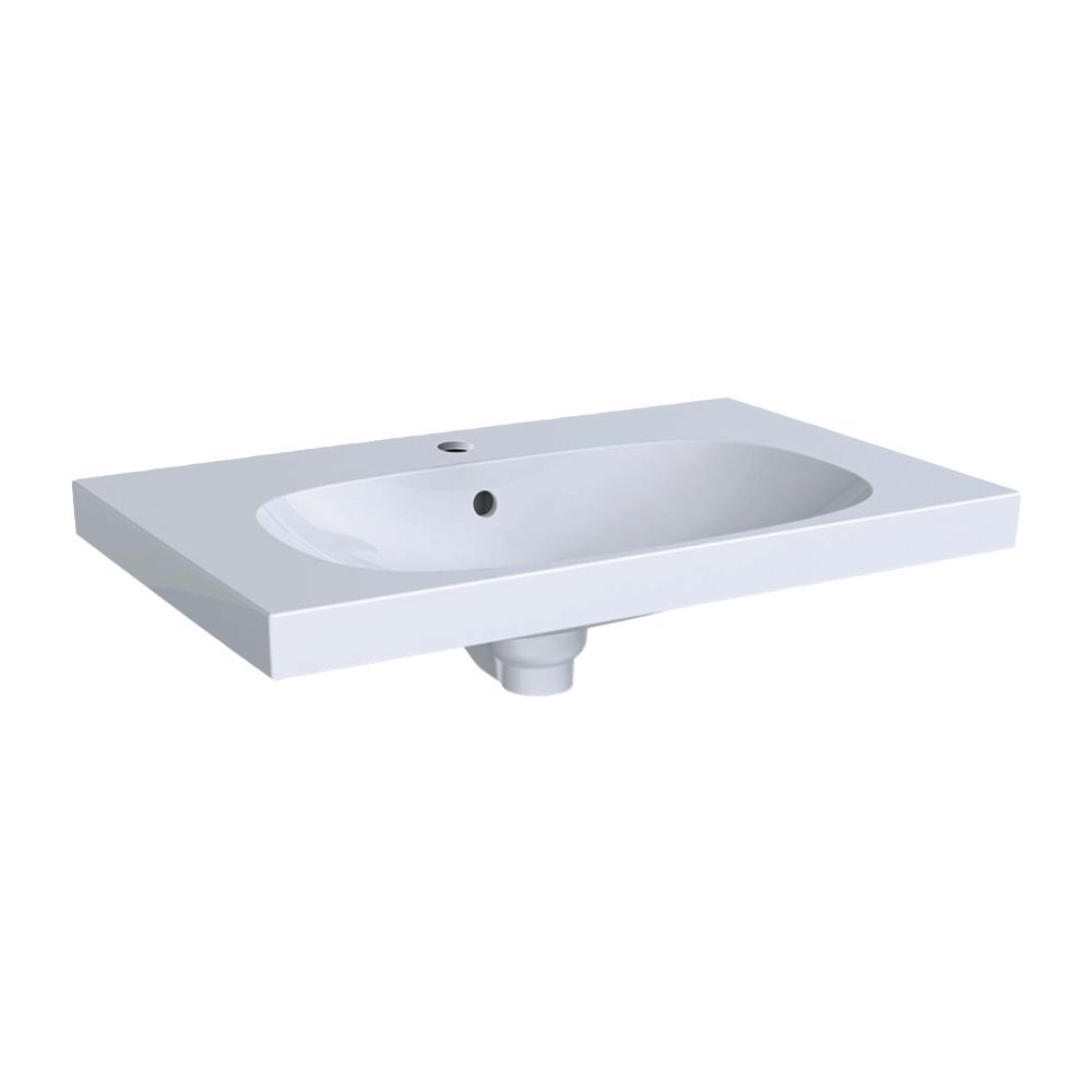 Geberit Acanto Waschtisch mit Ablagefläche, Breite 75cm, Tiefe 48,2cm, Hahnloch mitt... GEBERIT-500622012 4022009355321 (Abb. 2)