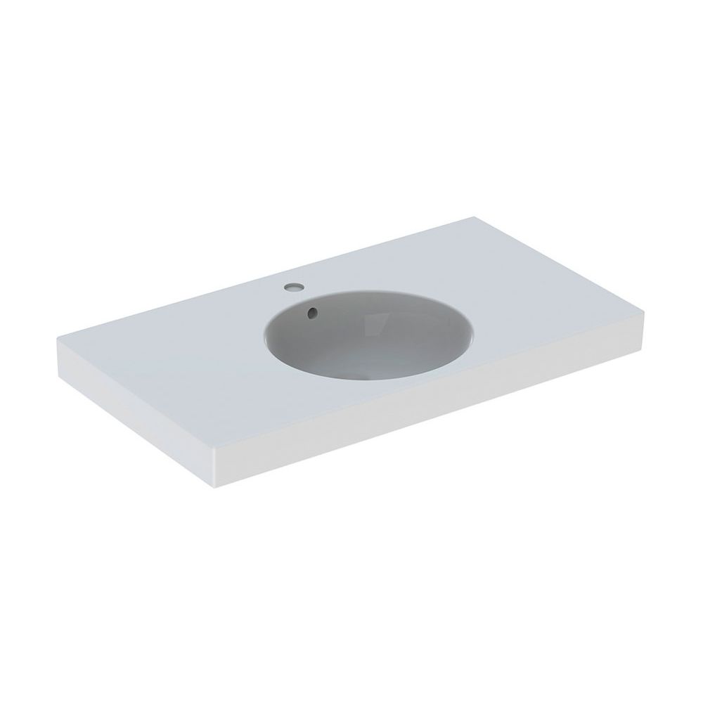 Geberit Preciosa 2 Waschtisch mit Ablagefläche, Breite 90cm, Tiefe 50cm, Hahnloch mi... GEBERIT-123290600 4022009311334 (Abb. 2)