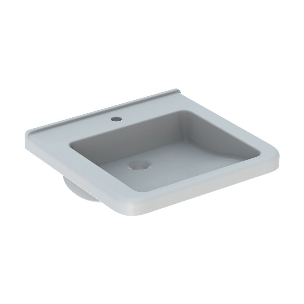 Geberit Renova Comfort Square Waschtisch barrierefrei, Breite 55cm Tiefe 52,5cm Hahn... GEBERIT-128557600 4022009312355 (Abb. 2)