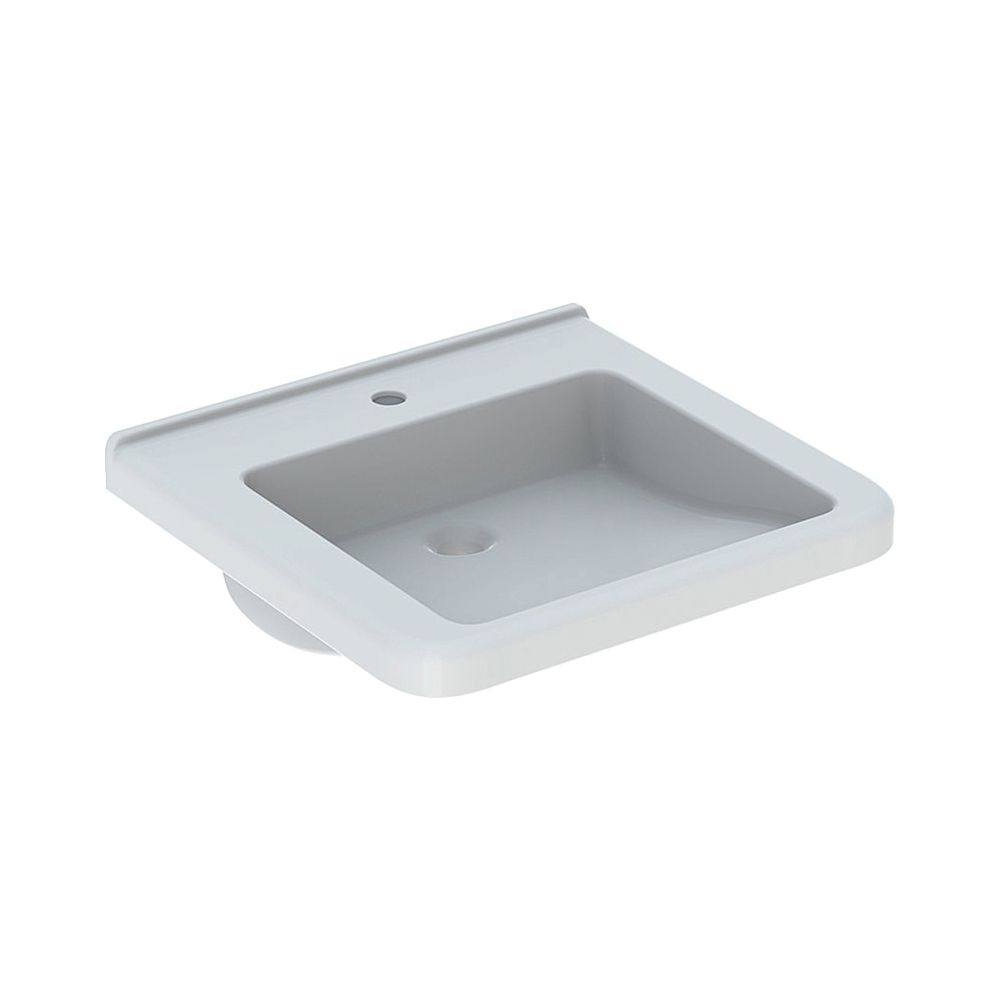 Geberit Renova Comfort Square Waschtisch barrierefrei, Breite 55cm Tiefe 52,5cm Hahn... GEBERIT-128557600 4022009312355 (Abb. 1)