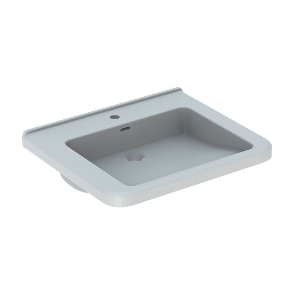 Geberit Renova Comfort Square Waschtisch barrierefrei, Breite 65cm, Tiefe 55cm, Hahn... GEBERIT-128665000 4022009317725 (Abb. 2)