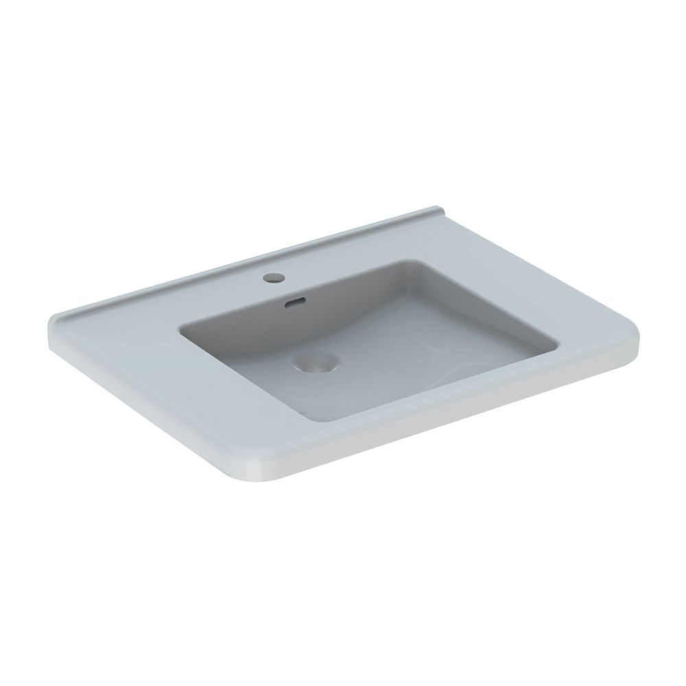 Geberit Renova Comfort Square Waschtisch barrierefrei, Breite 75cm, Tiefe 55cm, Hahn... GEBERIT-128575000 4022009311952 (Abb. 2)