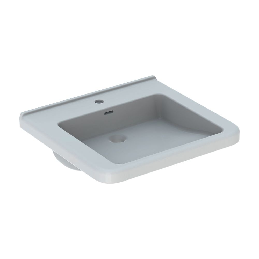 Geberit Renova Comfort Square Waschtisch barrierefrei, Breite 60cm, Tiefe 55cm, Hahn... GEBERIT-128660000 4022009317664 (Abb. 2)