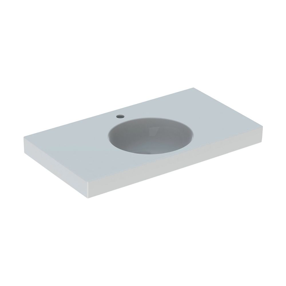 Geberit Preciosa 2 Waschtisch mit Ablagefläche, Breite 90cm, Tiefe 50cm, Hahnloch mi... GEBERIT-123292600 4022009326451 (Abb. 2)