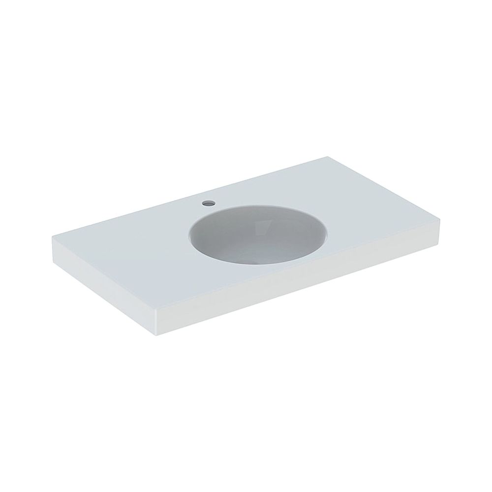 Geberit Preciosa 2 Waschtisch mit Ablagefläche, Breite 90cm, Tiefe 50cm, Hahnloch mi... GEBERIT-123292600 4022009326451 (Abb. 1)