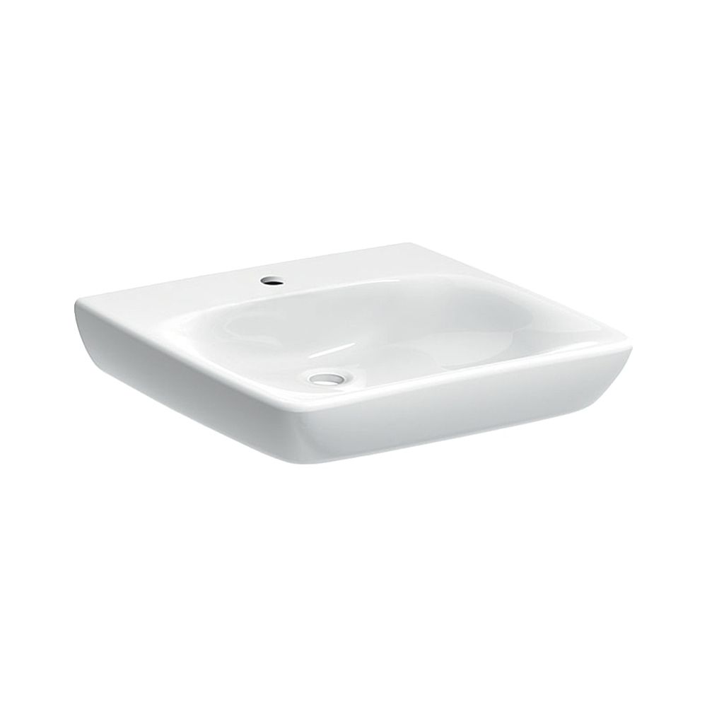 Geberit Renova Comfort Waschtisch barrierefrei, Breite 55cm, Tiefe 55cm, Hahnloch mi... GEBERIT-258557000 4022009344004 (Abb. 1)