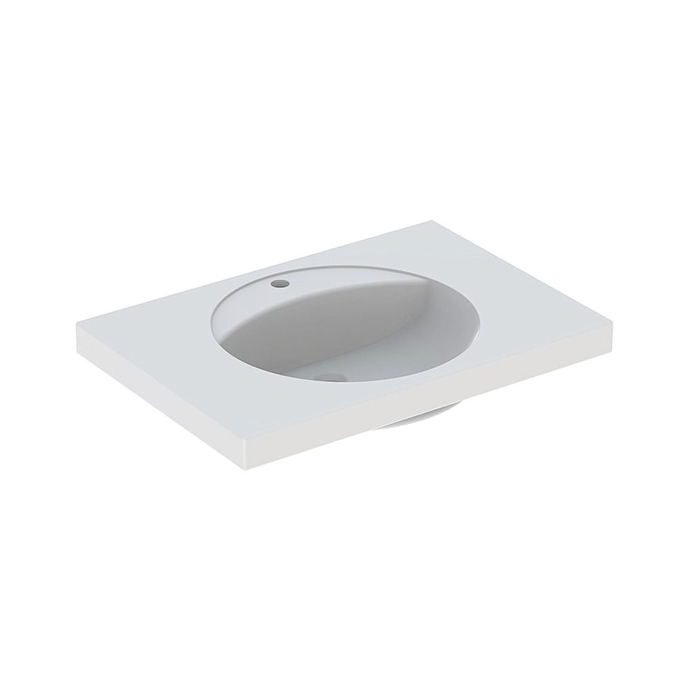 Geberit Preciosa Waschtisch mit Ablagefläche, Breite 80cm, Tiefe 55cm, Hahnloch mitt... GEBERIT-124283000 4022009009385 (Abb. 1)