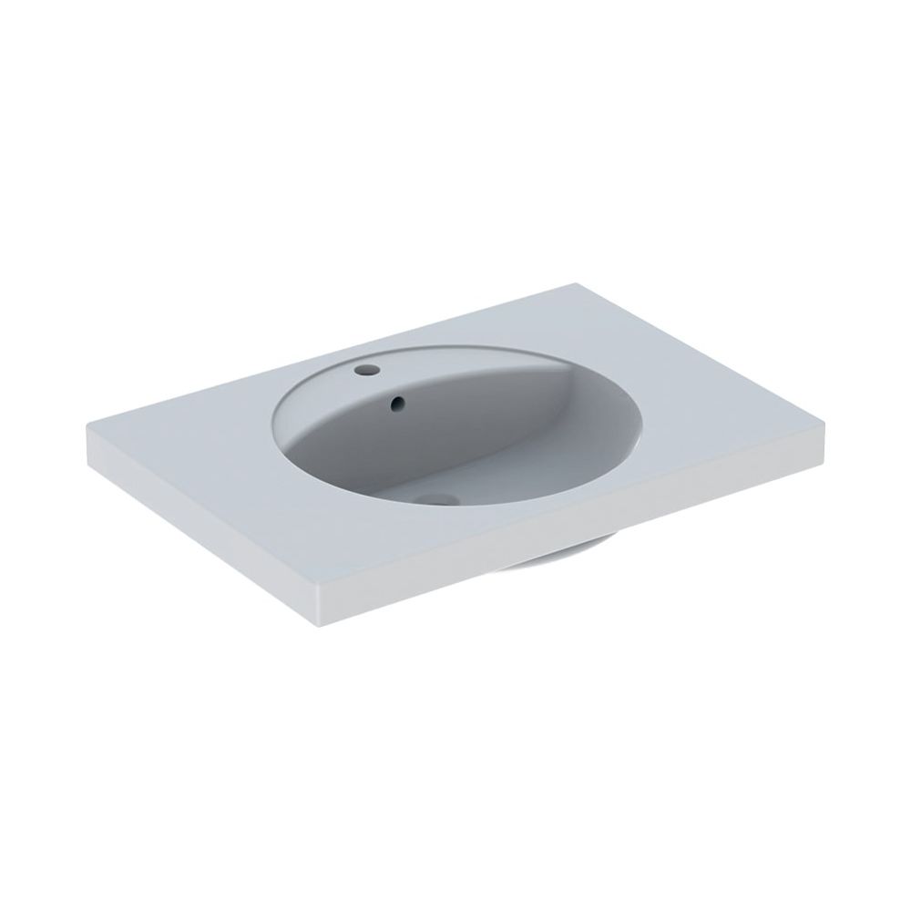 Geberit Preciosa Waschtisch mit Ablagefläche, Breite 80cm, Tiefe 55cm, Hahnloch mitt... GEBERIT-124280000 4022009009224 (Abb. 2)
