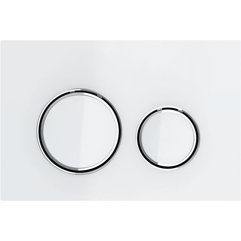 Geberit Sigma 50 (ex Sigma 21) Drückerplatte mit 2-Mengen-Spülung, Weiß, Metallfarbe... GEBERIT-115884SI1 4025416793397 (Abb. 2)