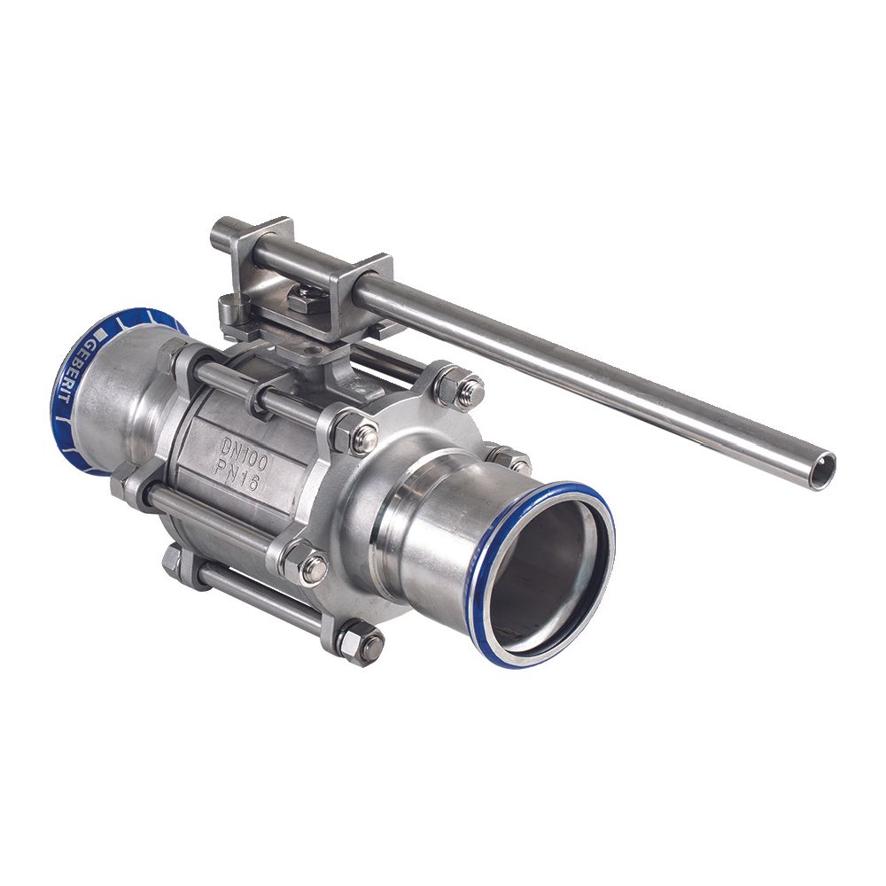 Geberit Mapress Edelstahl Kugelhahn mit Betätigungshebel, geflanscht Außendurchmesser 10... GEBERIT-92109 4024723921097 (Abb. 4)