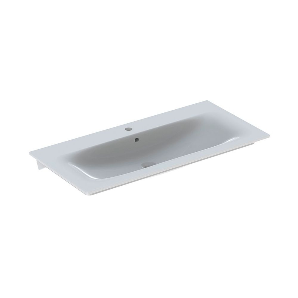 Geberit Renova Plan Möbelwaschtisch, Breite 100cm, Tiefe 48cm, Hahnloch mittig, Über... GEBERIT-122200600 4022009368956 (Abb. 2)