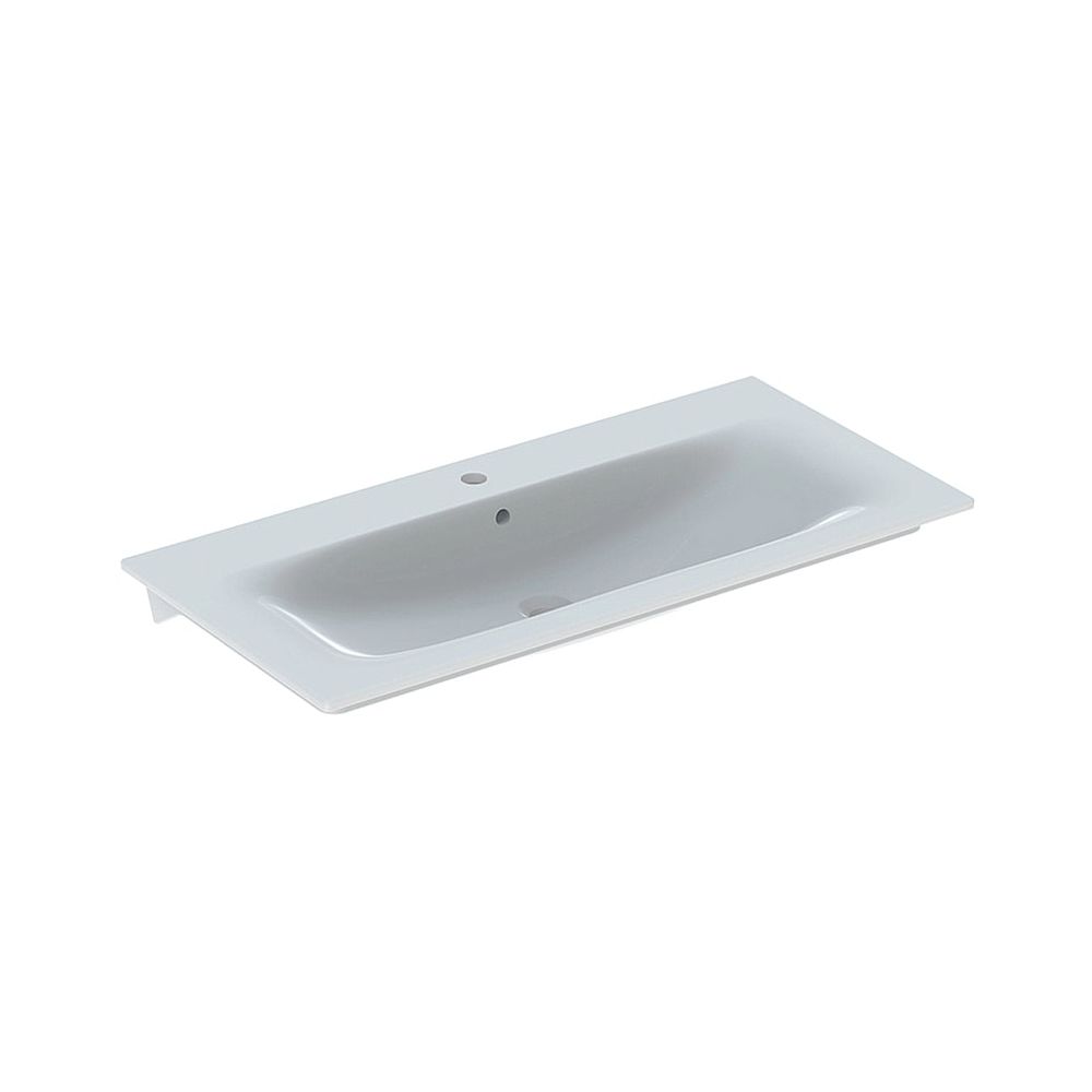 Geberit Renova Plan Möbelwaschtisch, Breite 100cm, Tiefe 48cm, Hahnloch mittig, Über... GEBERIT-122200600 4022009368956 (Abb. 1)