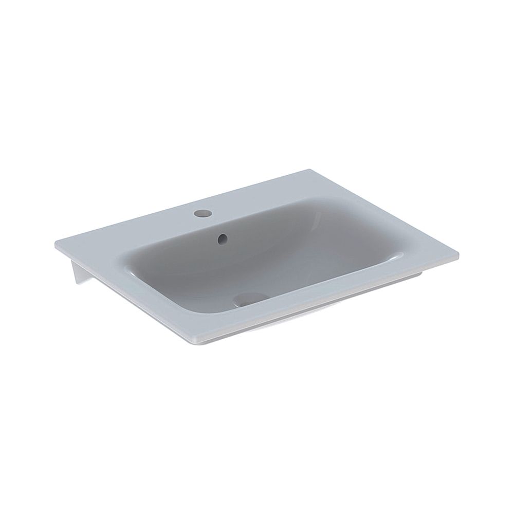 Geberit Renova Plan Möbelwaschtisch, Breite 60cm, Tiefe 48cm, Hahnloch mittig, Überl... GEBERIT-122260600 4022009368932 (Abb. 1)