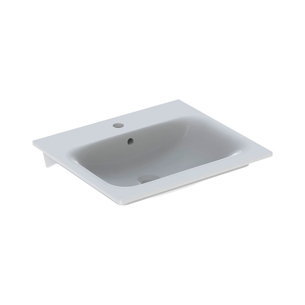 Geberit Renova Plan Möbelwaschtisch, Breite 55cm, Tiefe 48cm, Hahnloch mittig, Überl... GEBERIT-122255000 4022009368925 (Abb. 2)