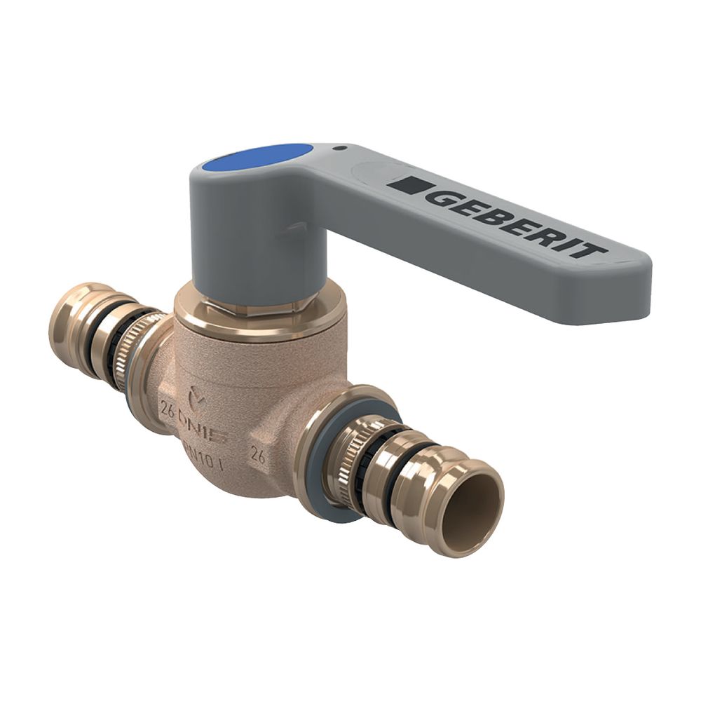 Geberit Mepla Kugelhahn mit Betätigungshebel, Rg, SiBr, d 26mm, PN 10 bar, Rotguss b... GEBERIT-603020002 4025416285113 (Abb. 2)
