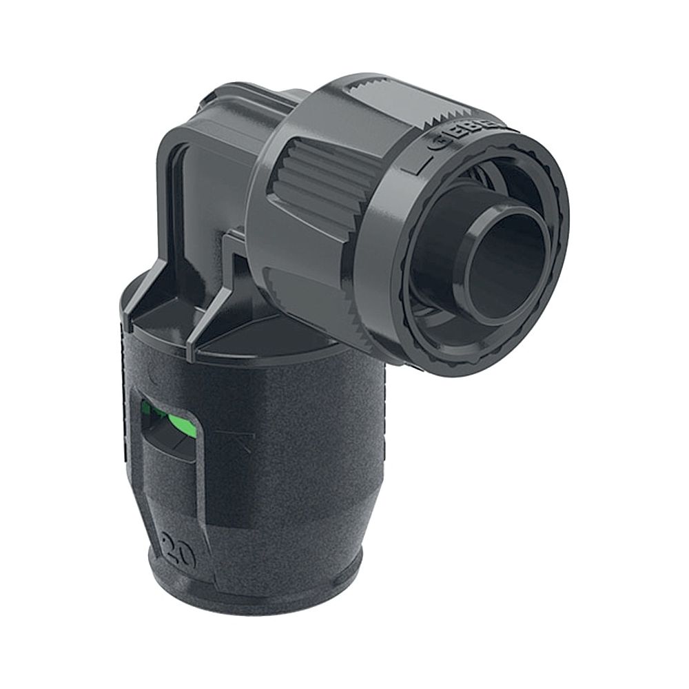 Geberit PushFit Übergangswinkel 90 Grad mit MasterFix PVDF, d 20mm, RpMF 1/2″... GEBERIT-651502001 4025416280712 (Abb. 1)