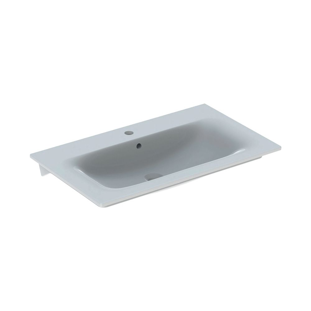 Geberit Renova Plan Möbelwaschtisch, Breite 80cm, Tiefe 48cm, Hahnloch mittig, Überl... GEBERIT-122280000 4022009368987 (Abb. 2)