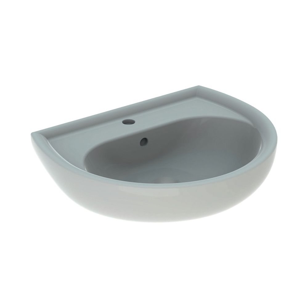 Geberit Renova Waschtisch, Breite 60cm, Tiefe 49cm, Hahnloch mittig, Überlauf sichtb... GEBERIT-223060068 4022009269390 (Abb. 2)