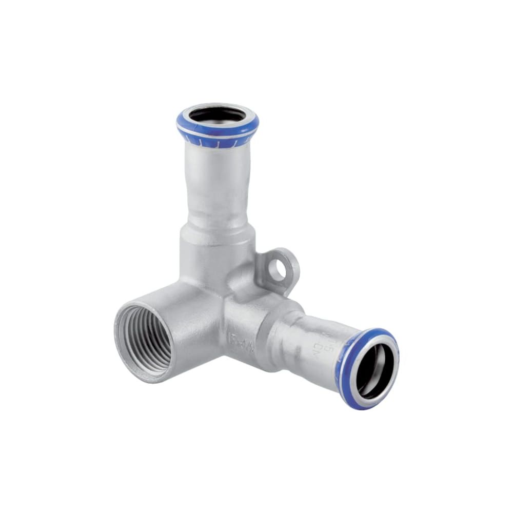Geberit Mapress Edelstahl Eckanschlusswinkel 90 Grad d 22mm, Rp 1/2″, d1 22mm, L1 6,2cm... GEBERIT-33520 4025410123329 (Abb. 1)