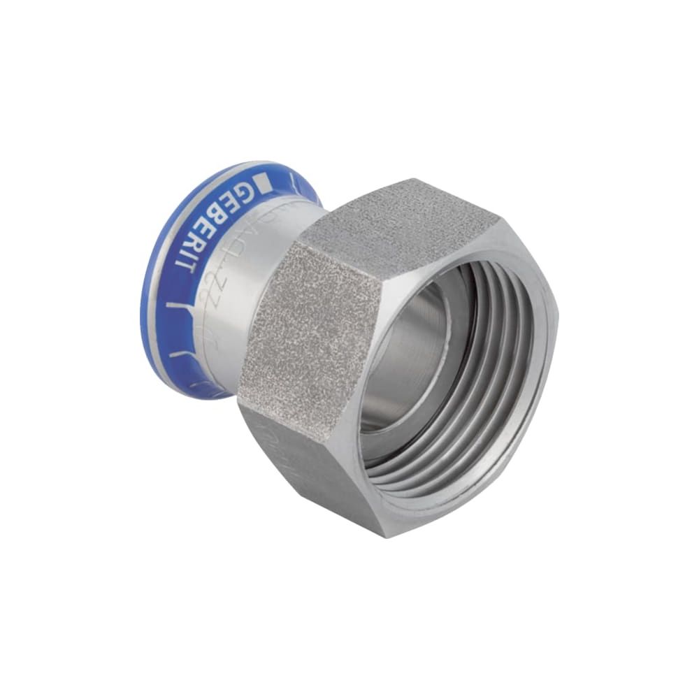 Geberit Mapress Edelstahl Übergang mit Überwurfmutter aus Chrom-Nickel-Stahl d 18mm, di ... GEBERIT-35133 4025410711977 (Abb. 1)