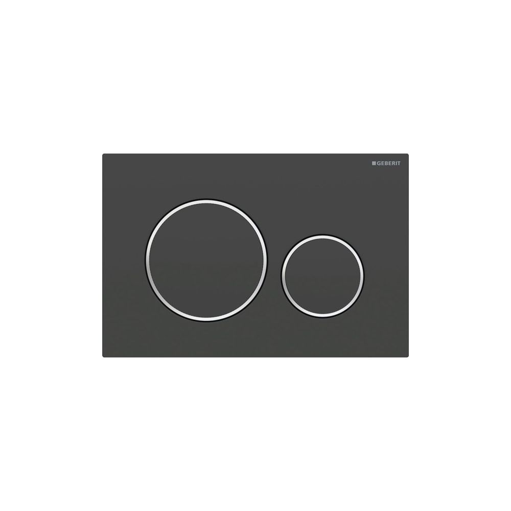 Geberit Sigma 20 Drückerplatte mit 2-Mengen-Spülung, Mattschwarz lackiert/Hochglanz ... GEBERIT-115882141 4025416709206 (Abb. 3)