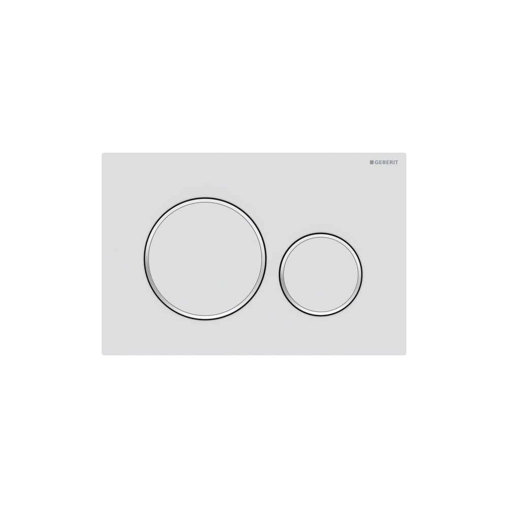 Geberit Sigma 20 Drückerplatte mit 2-Mengen-Spülung, Mattweiß lackiert/Hochglanz ver... GEBERIT-115882JT1 4025410635556 (Abb. 3)
