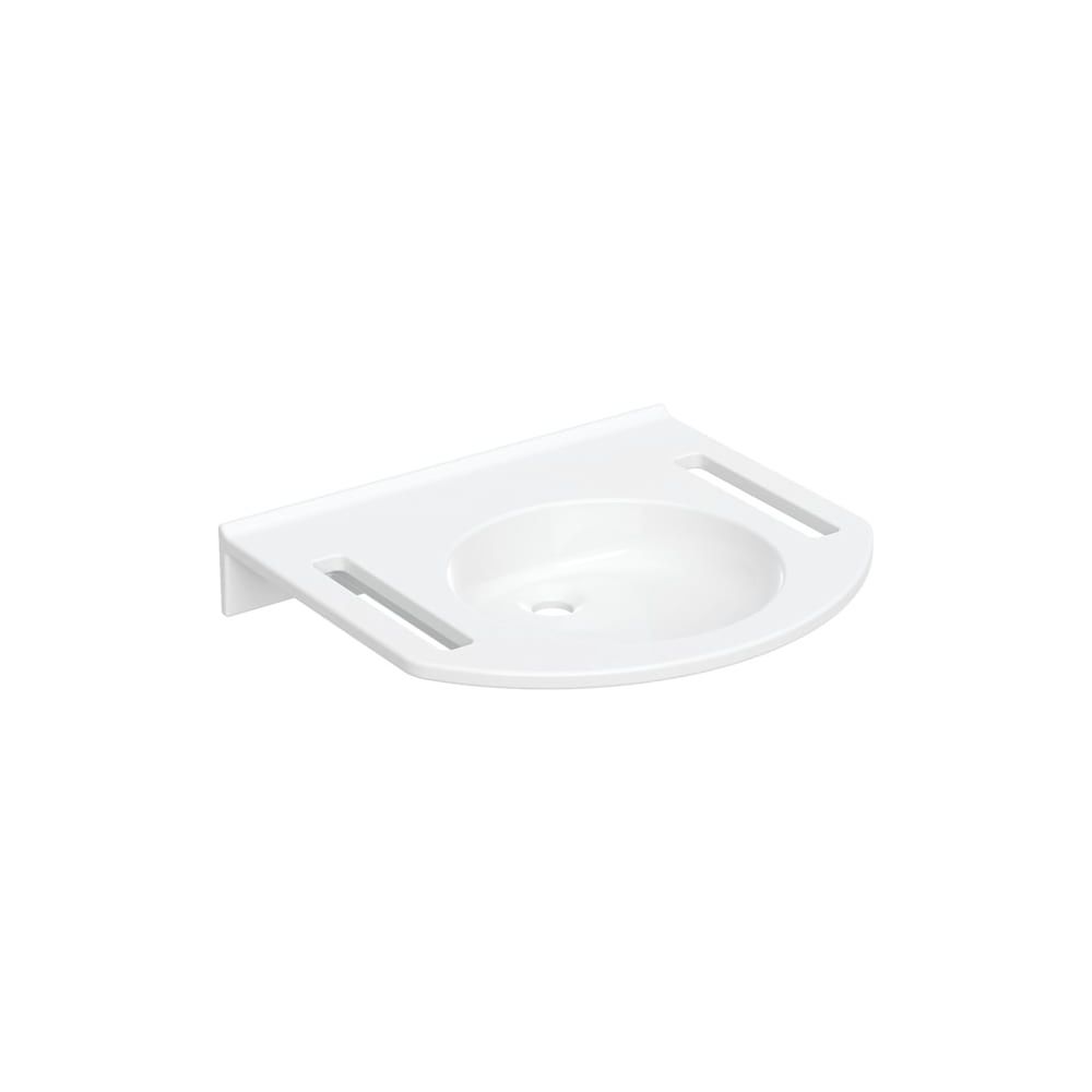 Geberit Publica Waschtisch rundes Design, Ausschnitten, barrierefrei, B 60cm T 55cm ... GEBERIT-501041001 4025410754011 (Abb. 3)