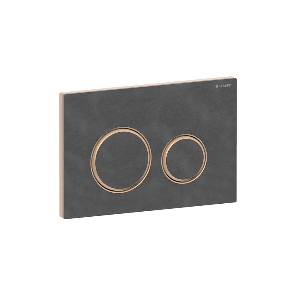 Geberit Drückerplatte Sigma50, 2-Mengen-Spülung, rund, Mustang-Schiefer, Metallfarbe... GEBERIT-115650JM1 4025410748973 (Abb. 4)
