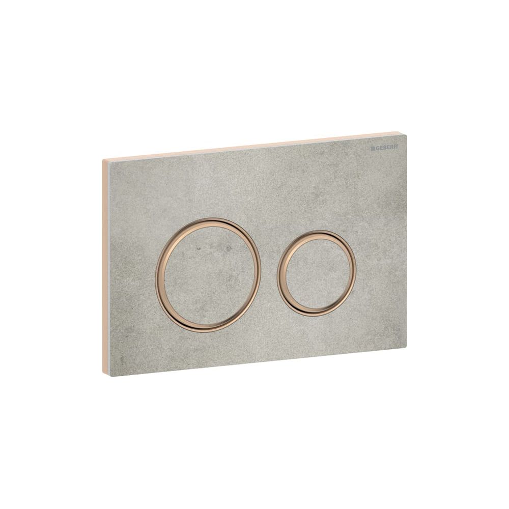 Geberit Drückerplatte Sigma50, 2-Mengen-Spülung, rund, Betonoptik, Metallfarbe Rotgo... GEBERIT-115650JV1 4025410748980 (Abb. 4)
