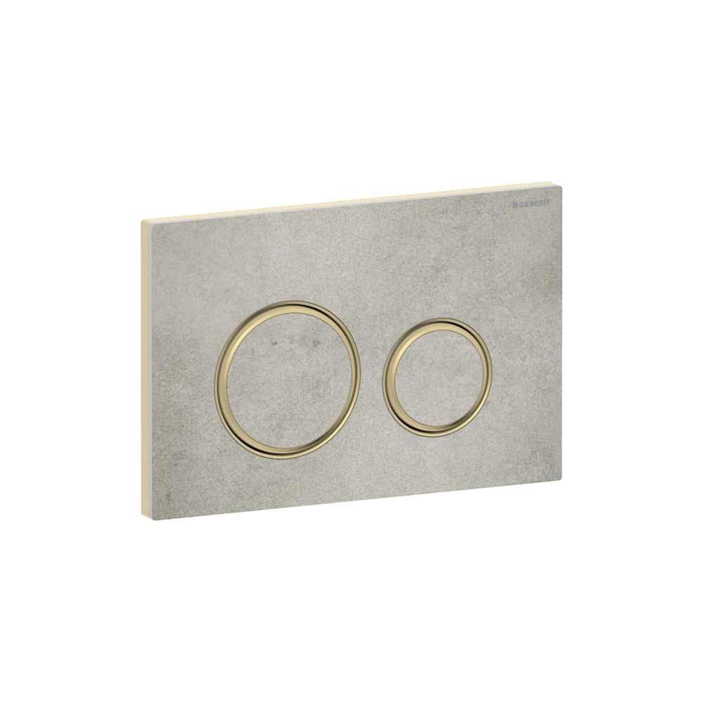 Geberit Drückerplatte Sigma50, 2-Mengen-Spülung, rund, Betonoptik, Metallfarbe Messi... GEBERIT-115652JV1 4025410749345 (Abb. 4)