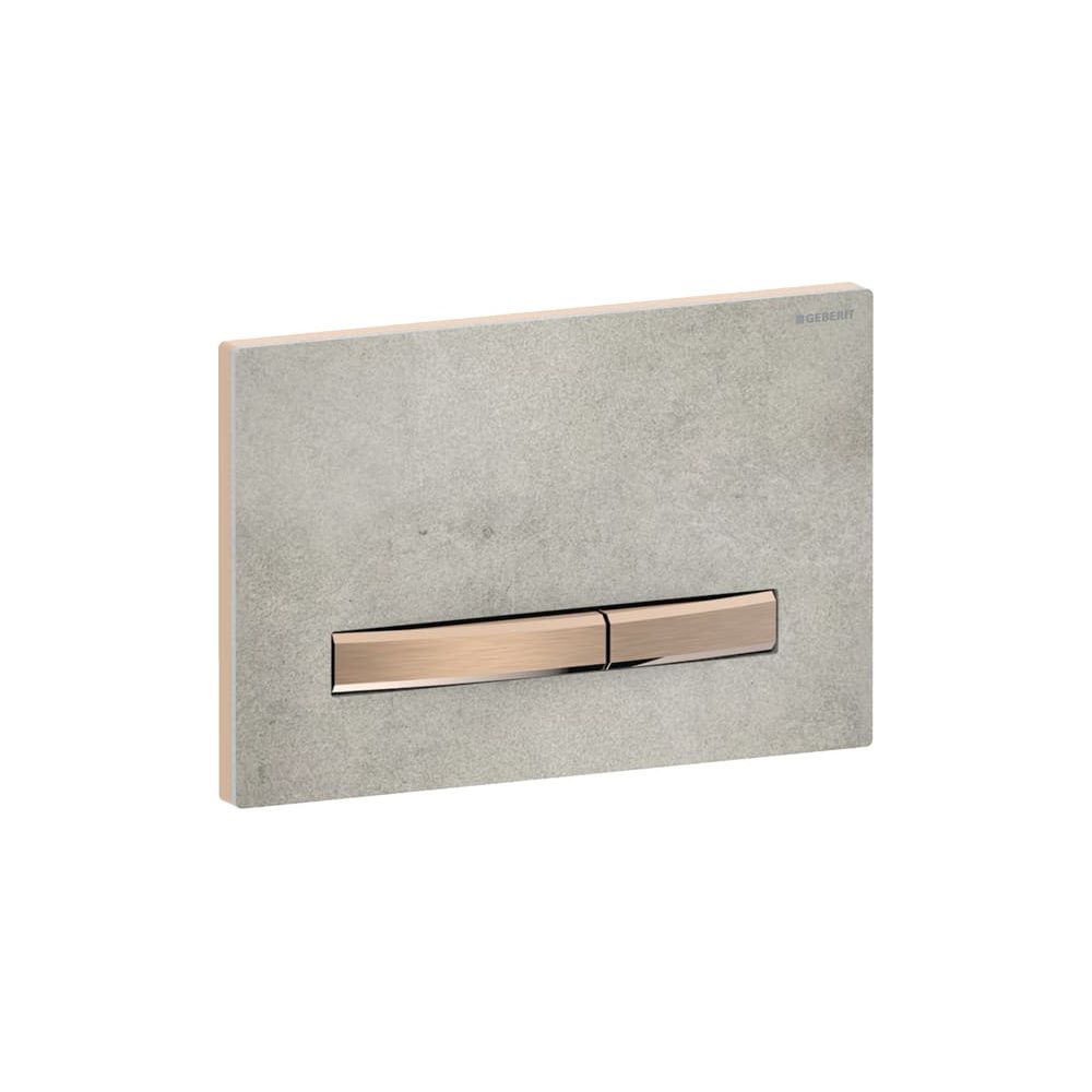 Geberit Drückerplatte Sigma50, 2-Mengen-Spülung, Square, Betonoptik, Metallfarbe Rot... GEBERIT-115670JV2 4025410749390 (Abb. 4)
