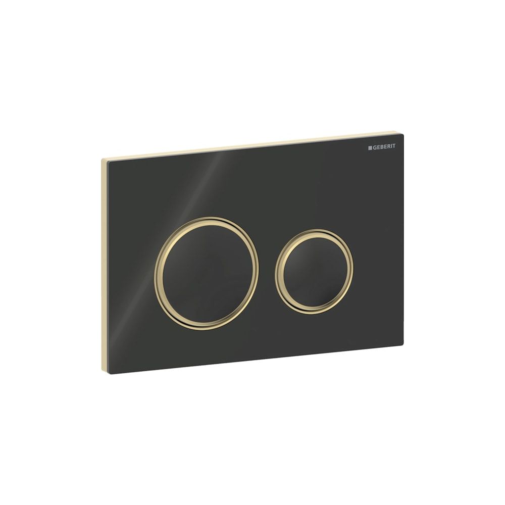 Geberit Drückerplatte Sigma50, 2-Mengen-Spülung, rund, Schwarz, Metallfarbe Messing,... GEBERIT-115652SJ1 4025410759153 (Abb. 4)