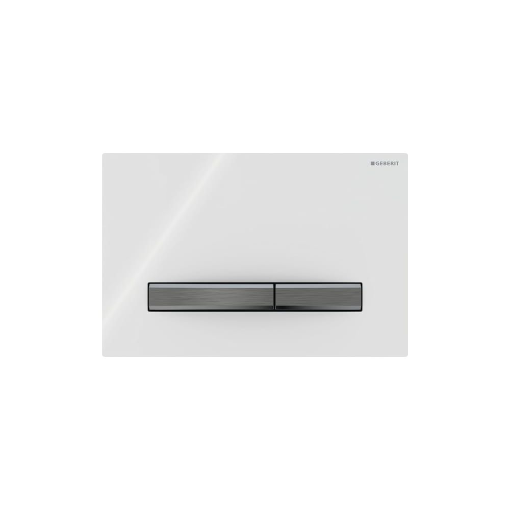 Geberit Sigma 50 Drückerplatte, 2-Mengen-Spülung, Square, Weiß, Metallfarbe Schwarzc... GEBERIT-115671112 4025410759085 (Abb. 3)