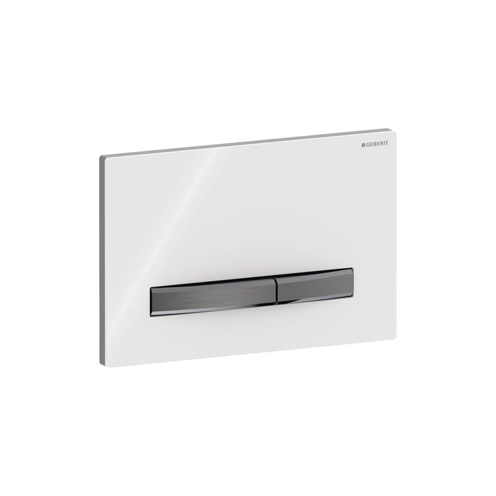 Geberit Drückerplatte Sigma50, 2-Mengen-Spülung, Square, Weiß, Metallfarbe Schwarzch... GEBERIT-115671112 4025410759085 (Abb. 5)