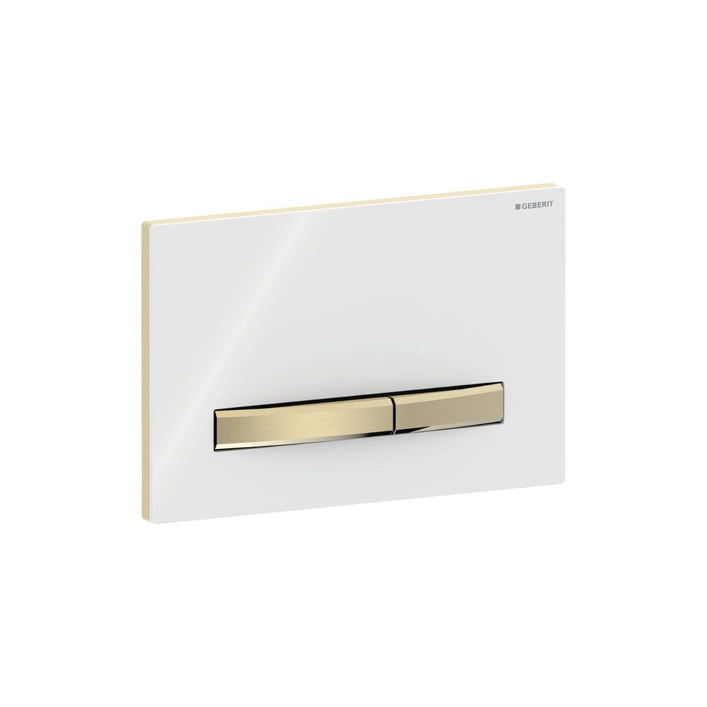 Geberit Drückerplatte Sigma50, 2-Mengen-Spülung, Square, Weiß, Metallfarbe Messing, ... GEBERIT-115672112 4025410759634 (Abb. 5)