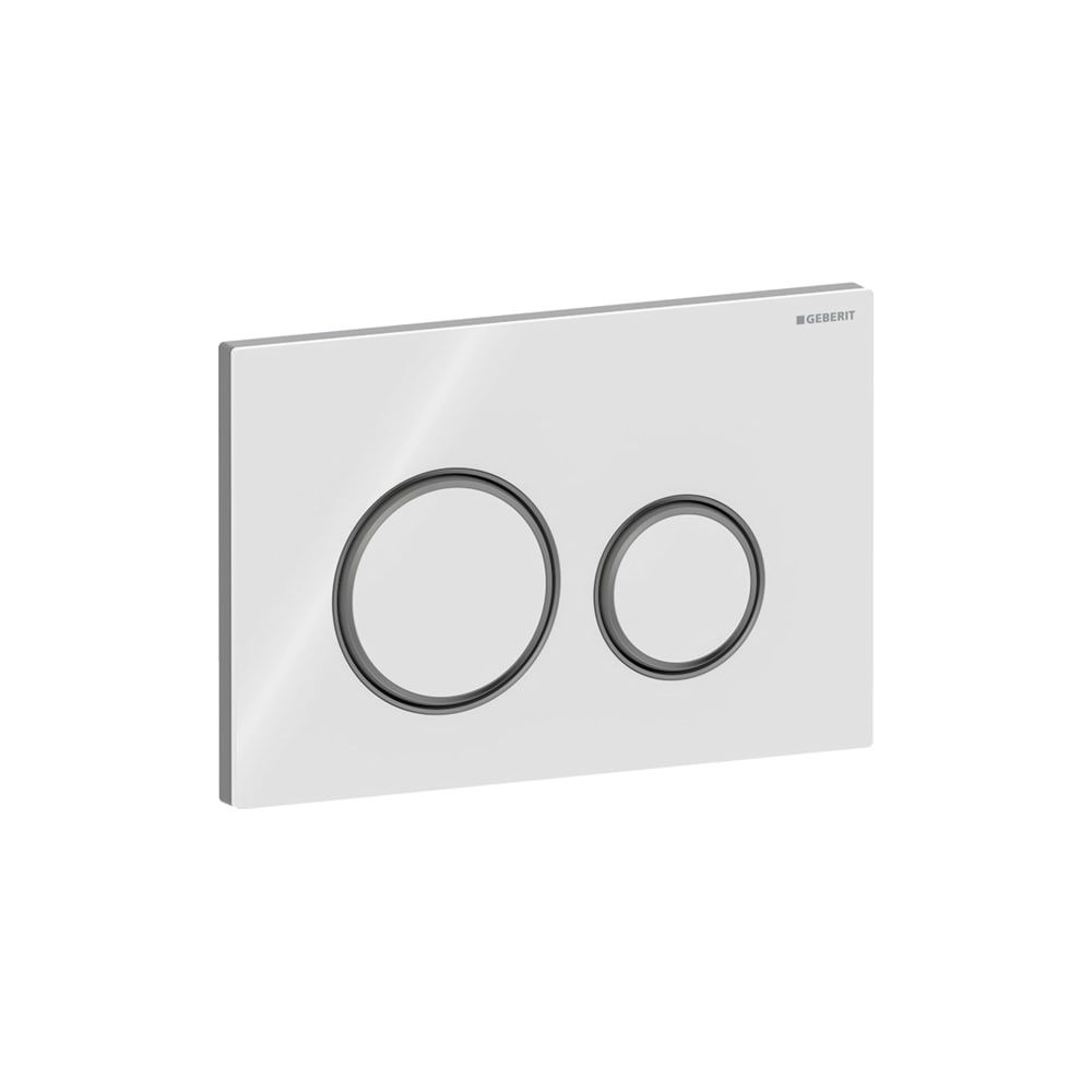 Geberit Drückerplatte Sigma50, 2-Mengen-Spülung, rund, Weiß, Metallfarbe Schwarzchro... GEBERIT-115651SI1 4025410759160 (Abb. 5)