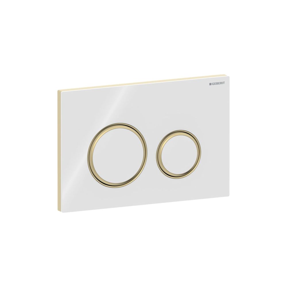Geberit Drückerplatte Sigma50, 2-Mengen-Spülung, rund, Weiß, Metallfarbe Messing, Ea... GEBERIT-115652SI1 4025410759184 (Abb. 5)