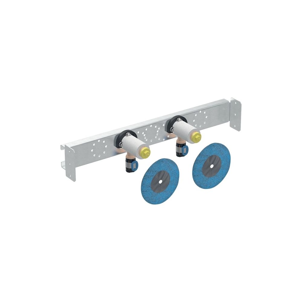 Geberit FlowFit Anschlusswinkel 90 Grad vormontiert, zweifach, gerade, d 16mm, Rp 1/... GEBERIT-619670001 4025410704405 (Abb. 1)