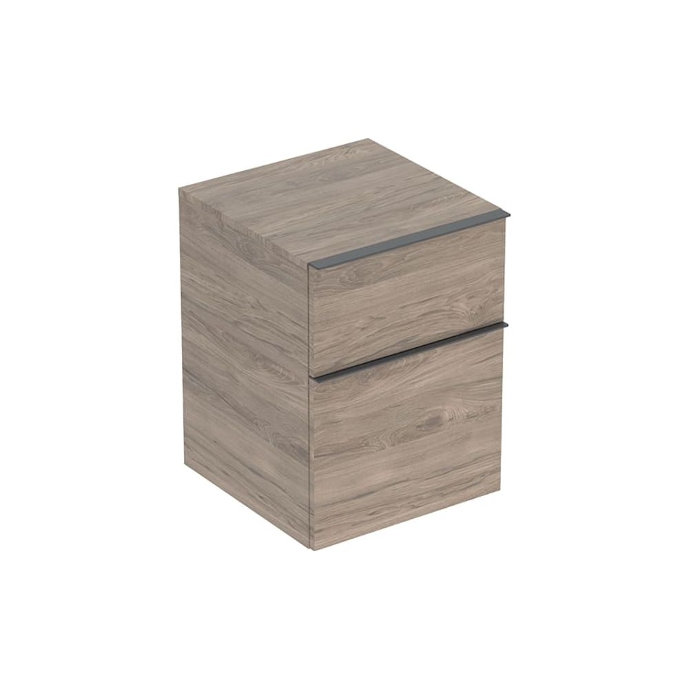 Geberit iCon Seitenschrank mit zwei Schubladen H 60cm, Nussbaum hickory Melamin Holz... GEBERIT-502315JR1 4025410942807 (Abb. 3)