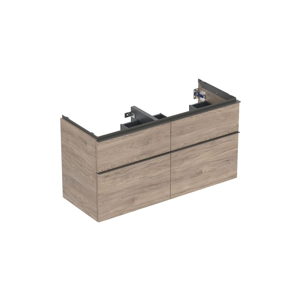 Geberit iCon Unterschrank für Doppelwaschtisch 4 Schubladen 120x615cm, Nussbaum hick... GEBERIT-502309JR1 4025410942562 (Abb. 3)