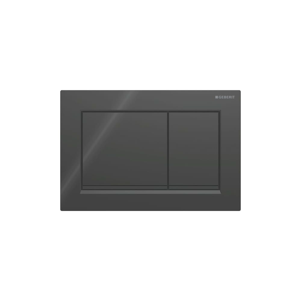 Geberit Omega 20 (ex Omega 30) Drückerplatte, 2-Mengen-Spülung Square, Schwarz/Matts... GEBERIT-115080DW1 4025410693754 (Abb. 1)