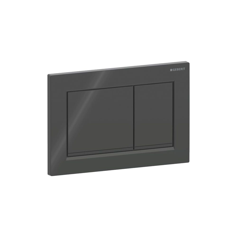 Geberit Omega20 Betätigungsplatte, Kunststoff, 2-Mengen-Spülung, Schwarz/Mattschwarz... GEBERIT-115080DW1 4025410693754 (Abb. 2)