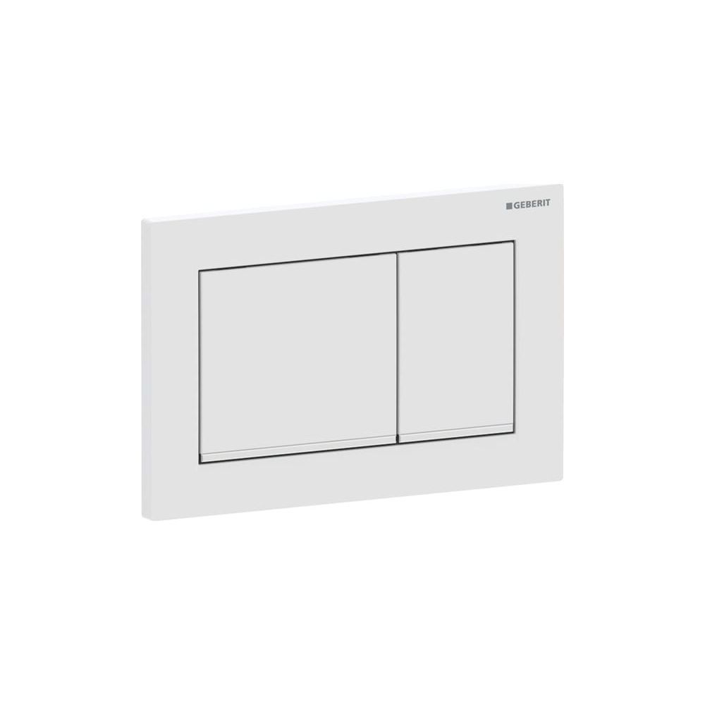 Geberit Betätigungsplatte Omega20, 2-Mengen-Spülung, Kunststoff, Mattweiß/Chrom, Eas... GEBERIT-115080JT1 4025410693471 (Abb. 2)