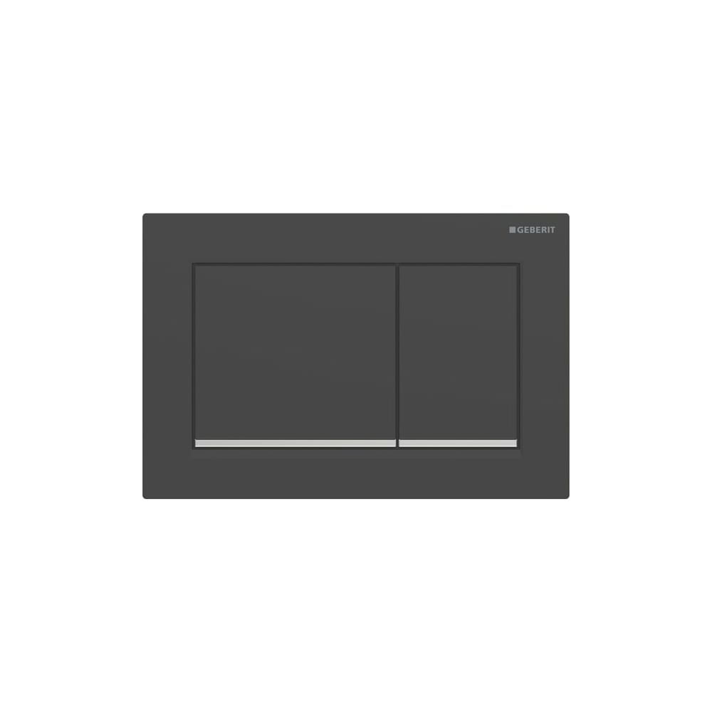 Geberit Omega 20 (ex Omega 30) Drückerplatte, 2-Mengen-Spülung Square, Mattschwarz l... GEBERIT-115080141 4025410693730 (Abb. 1)