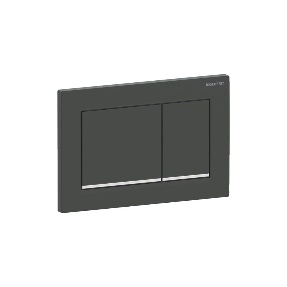 Geberit Betätigungsplatte Omega20, 2-Mengen-Spülung, Kunststoff, Schwarz matt/Chrom ... GEBERIT-115080141 4025410693730 (Abb. 2)