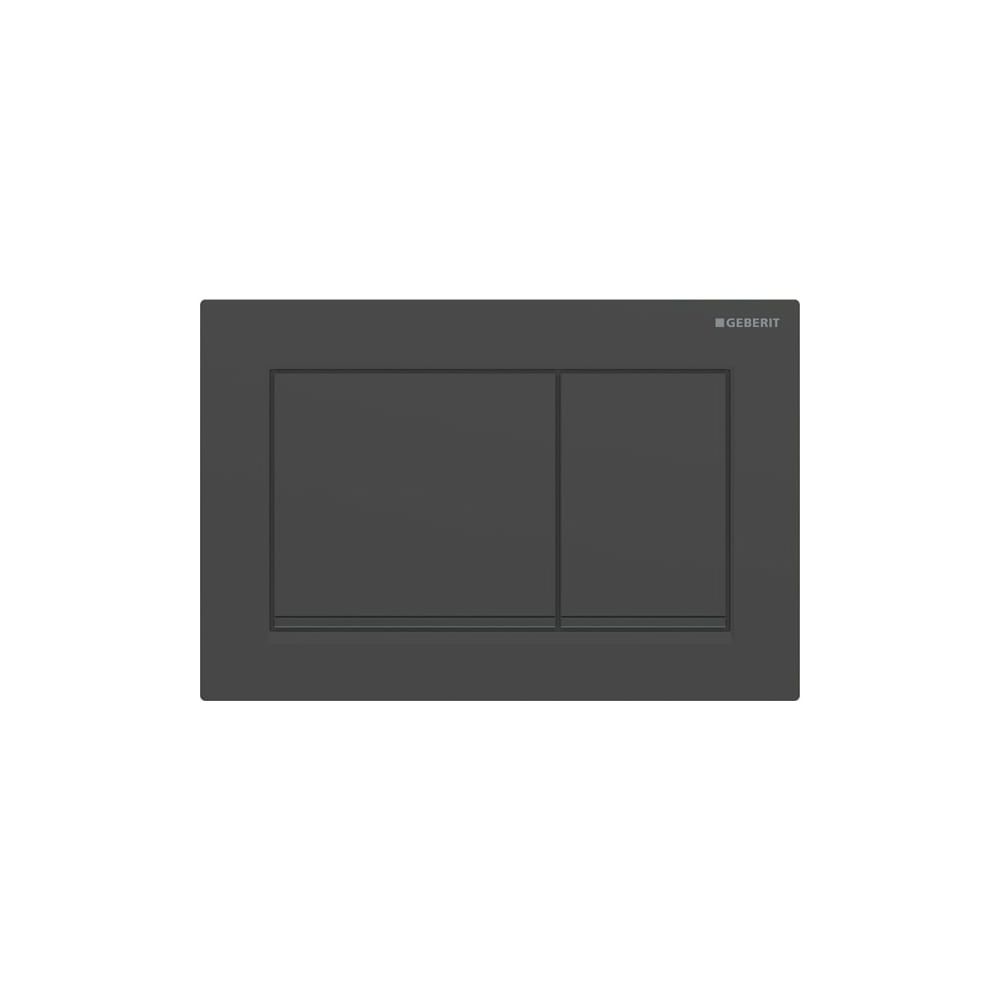 Geberit Omega 20 (ex Omega 30) Drückerplatte, 2-Mengen-Spülung Square, Schwarz/Matts... GEBERIT-115080161 4025410693778 (Abb. 1)