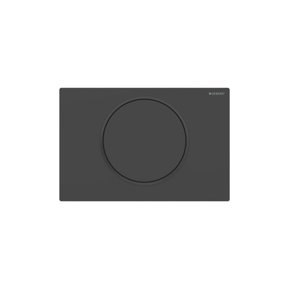 Geberit Sigma 10 Drückerplatte, für Spül-Stopp Spülung Round, Schwarz/Mattschwarz la... GEBERIT-115758165 4025410693235 (Abb. 1)